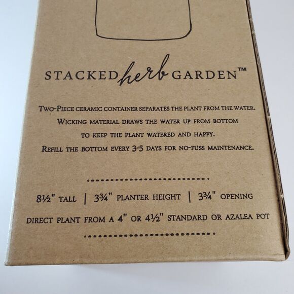 Syndicate Home And Garden Stacked Herb Garden Self Watering Jar Teal New - Picture 5 of 7